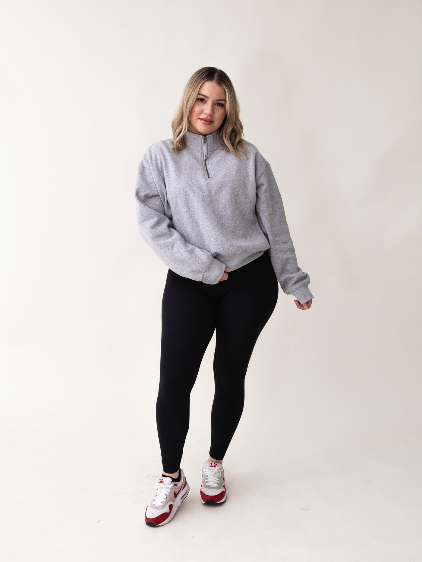 Grey Tones - Charlie Half Zip Sweatshirt