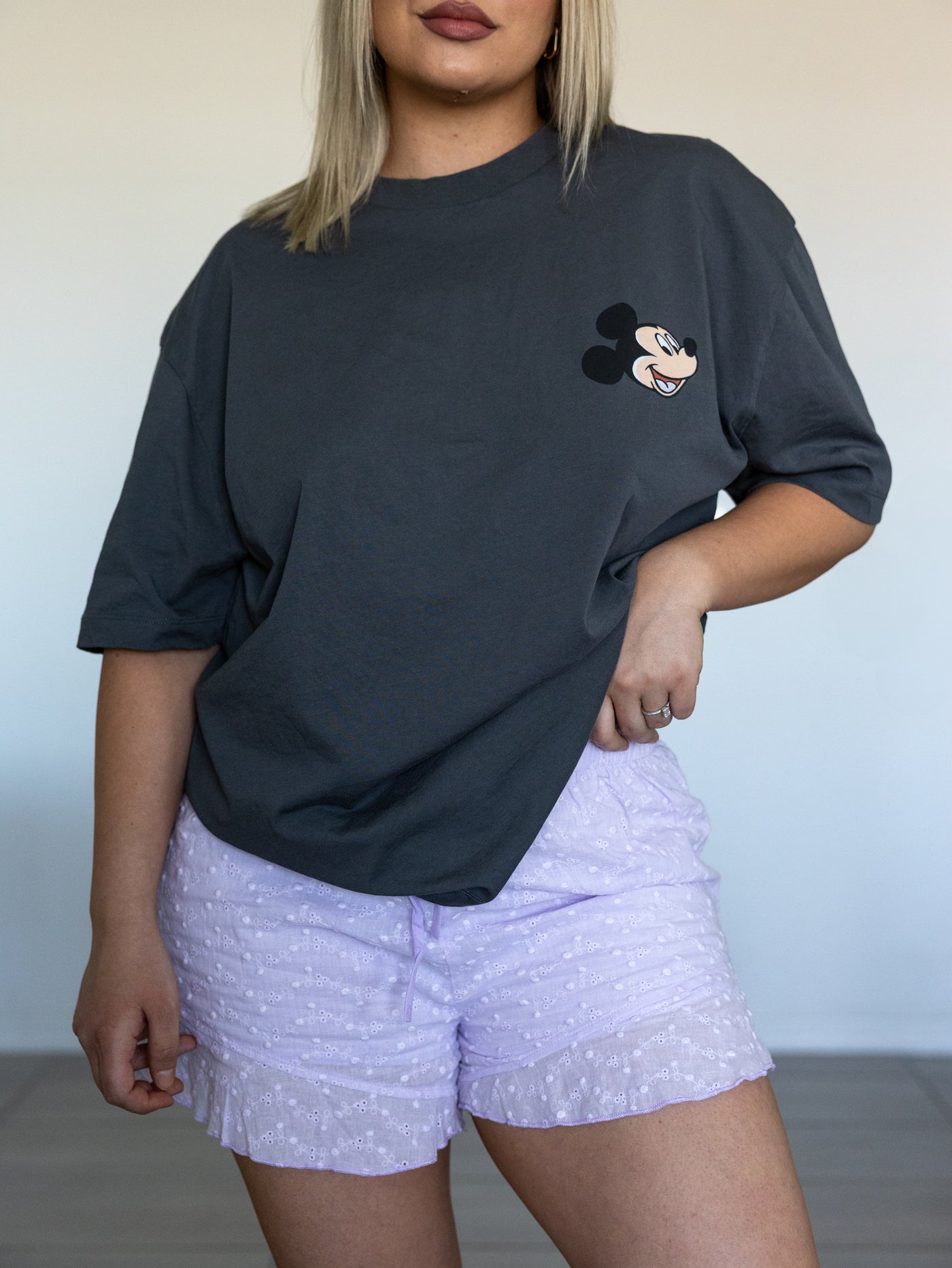 Danica Eyelet Ruffle Shorts