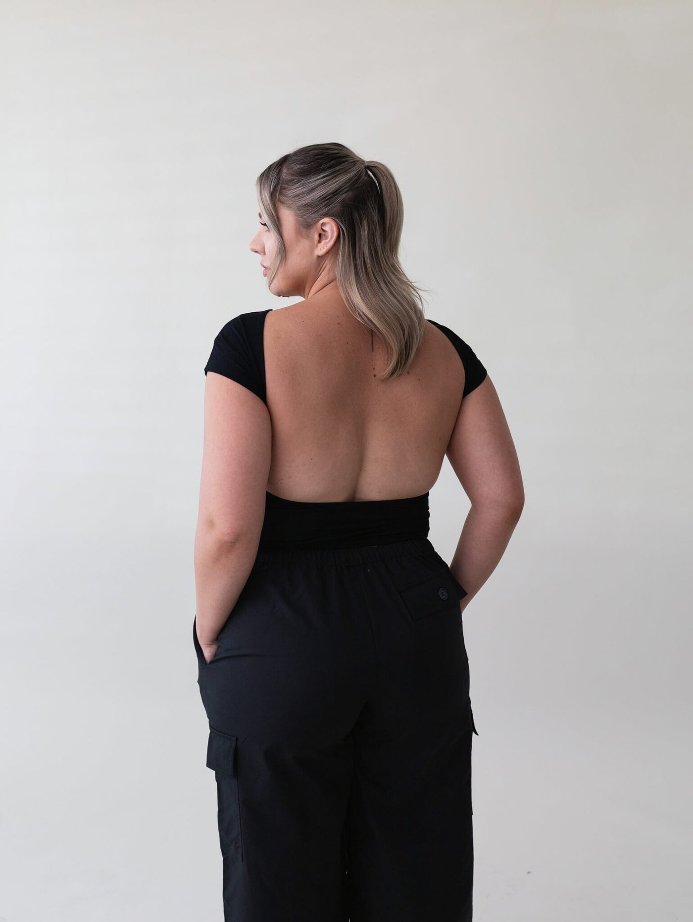 Shop Grey Tones -  Azura Backless Top