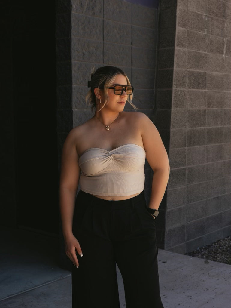 Shop Grey Tones - Harlow Tube Top - Women's Apparel Boutique