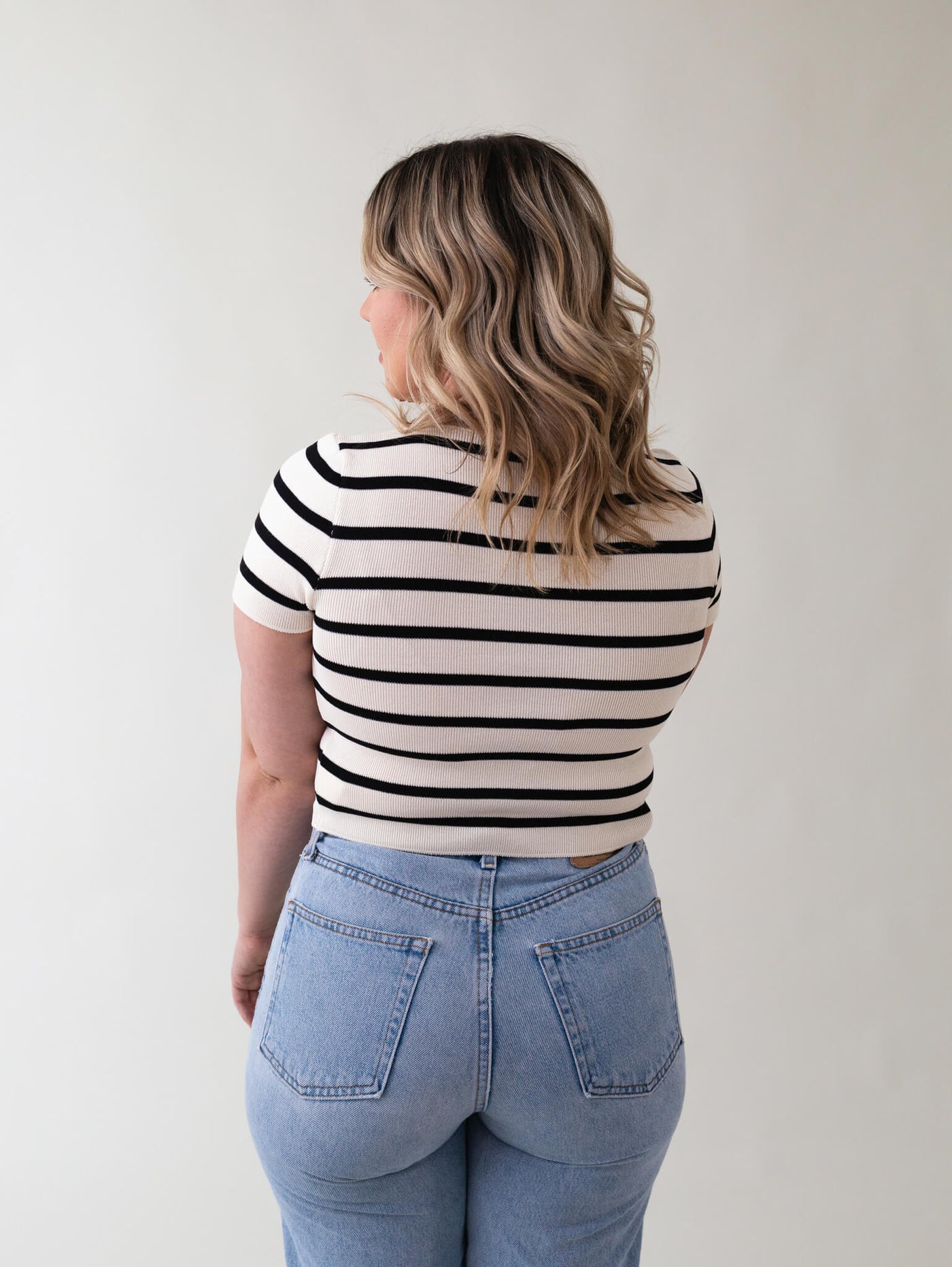 Shop Grey Tones - Leiny Striped Top