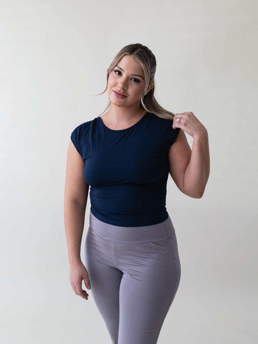 Shop Grey Tones - Naomi Backless Crop Top