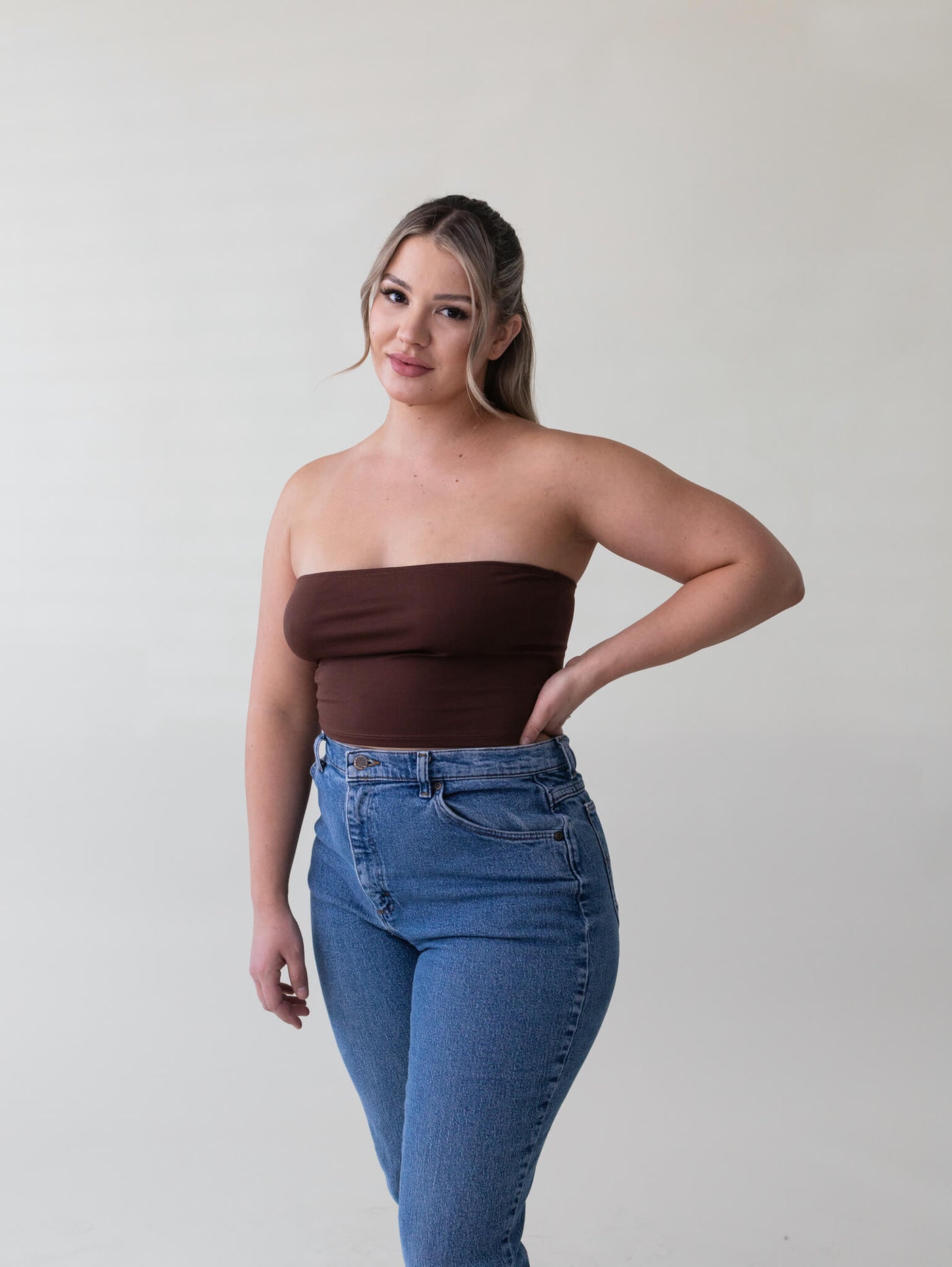 Shop Grey Tones - Palmer Cropped Tube Top