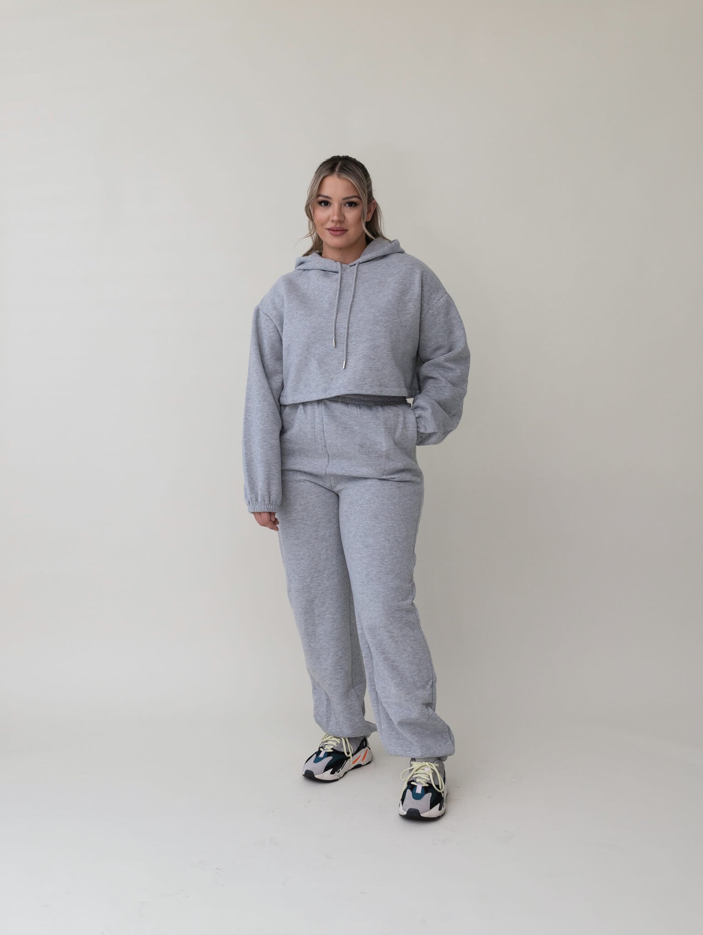 Shop Grey Tones - Valentina French Terry Hoodie & Jogger Set