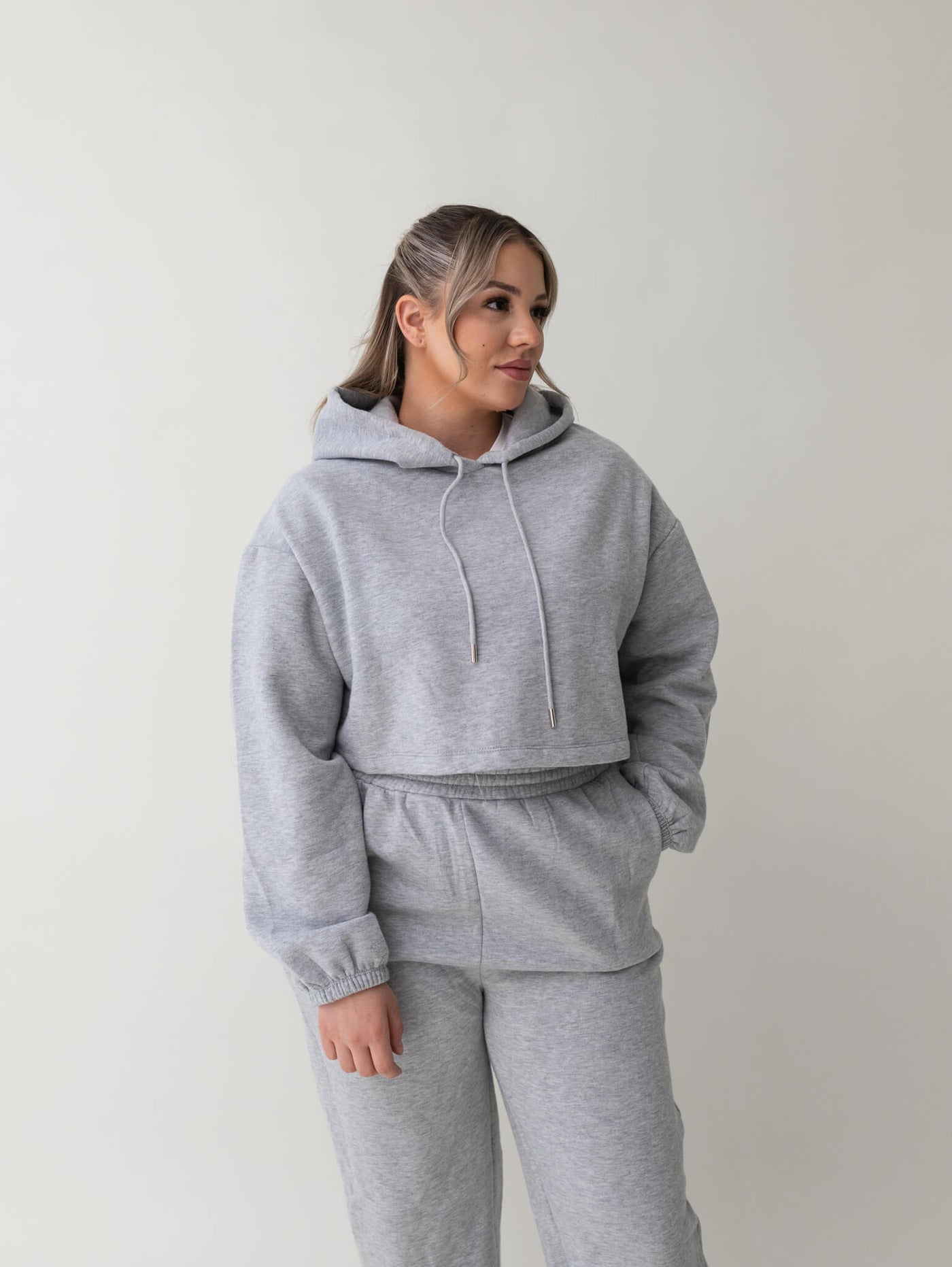 Shop Grey Tones - Valentina French Terry Hoodie & Jogger Set