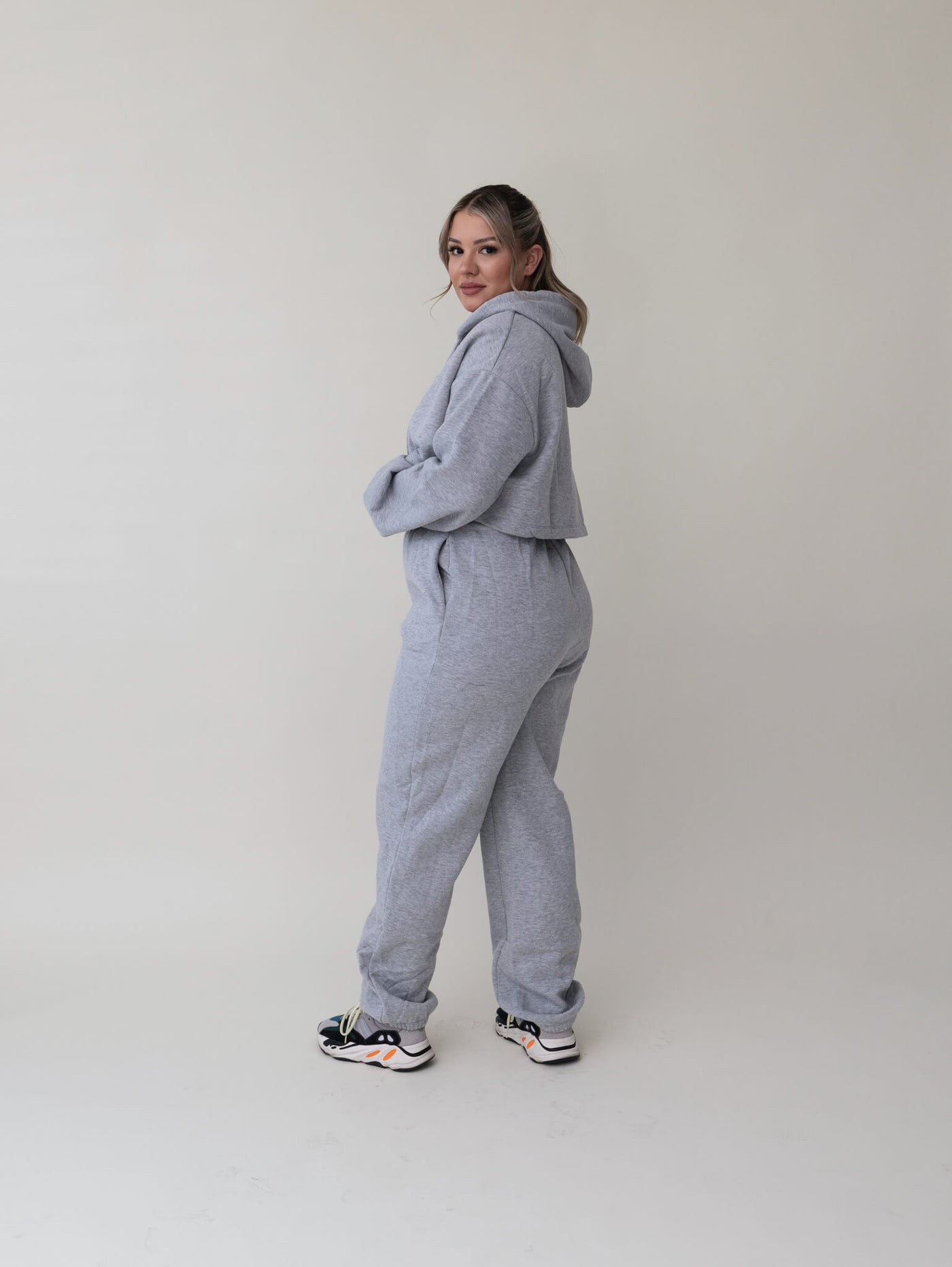 Shop Grey Tones - Valentina French Terry Hoodie & Jogger Set